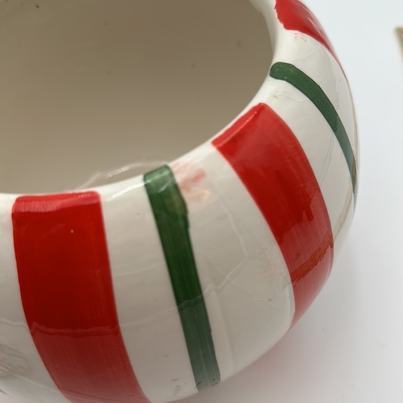 Round Stripped Cookie Jar Canster Decor - Picture 10 of 16